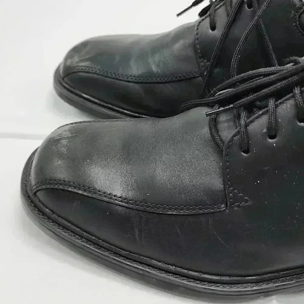 Nunn Bush Mens Black Marcell Lace Up Bike Toe Leather Oxford Dress Shoes Size 8M - Picture 6 of 13